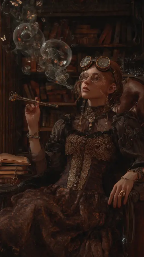 Victorian Steampunk Dreamer 4K wallpaper for desktop and mobile - Pixbee