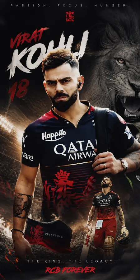 “Virat Kohli: The King of Passion 🦁🔥” 4K wallpaper for desktop and mobile - Pixbee
