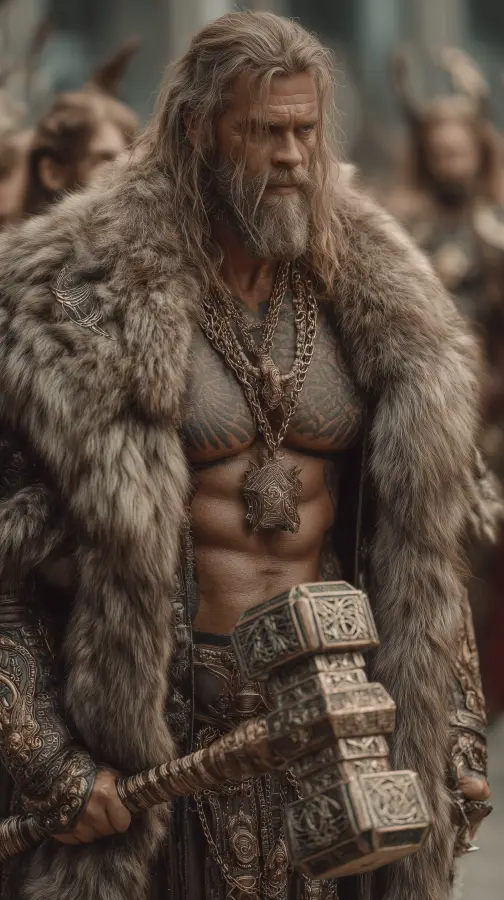 Warrior King Thunder Power - Thor 4K wallpaper for desktop and mobile - Pixbee