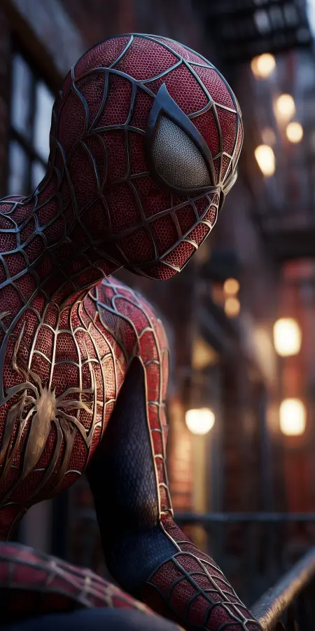 Webbed Hero In City Lights - Spiderman 4K wallpaper for desktop and mobile - Pixbee