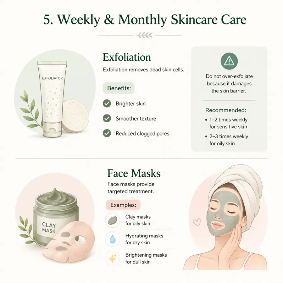Weekly & Monthly Skincare Care: Extra Steps for Healthy, Glowing Skin 4K wallpaper for desktop and mobile - Pixbee