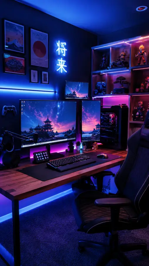 “Where gaming meets pure neon vibes.” 4K wallpaper for desktop and mobile - Pixbee