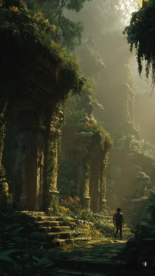 Whispers Of Forgotten Ruins 4K wallpaper for desktop and mobile - Pixbee