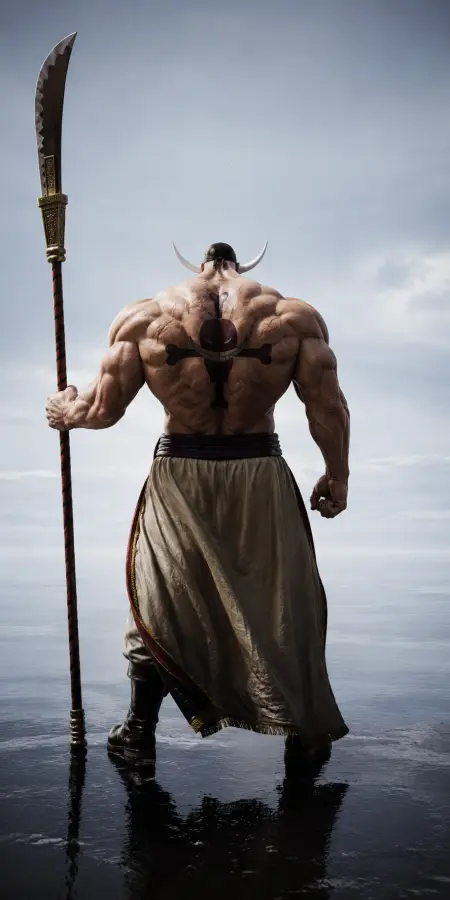 Whitebeard One Piece Bisento Weapon Ocean Horizon 4K wallpaper for desktop and mobile - Pixbee