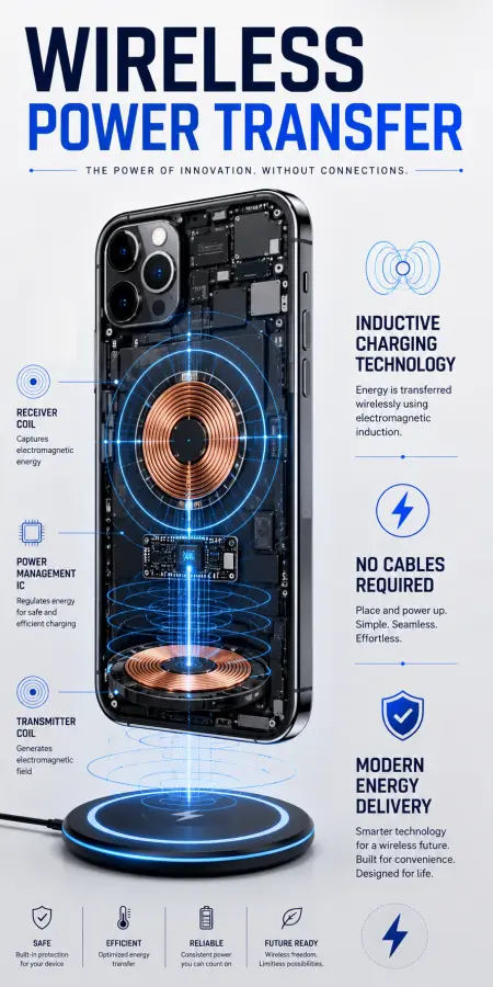 Wireless Power Transfer: Inductive Charging Technology 4K wallpaper for desktop and mobile - Pixbee