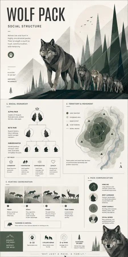 Wolf Pack Social Structure: Teamwork, Communication & Survival in the Wild 4K wallpaper for desktop and mobile - Pixbee