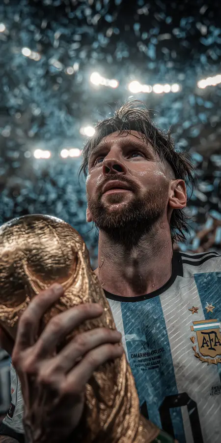 World Champion Glory _ Messi 4K wallpaper for desktop and mobile - Pixbee