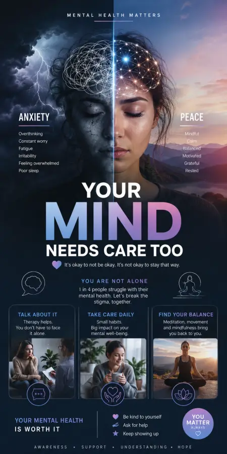 Your Mind Needs Care Too 4K wallpaper for desktop and mobile - Pixbee