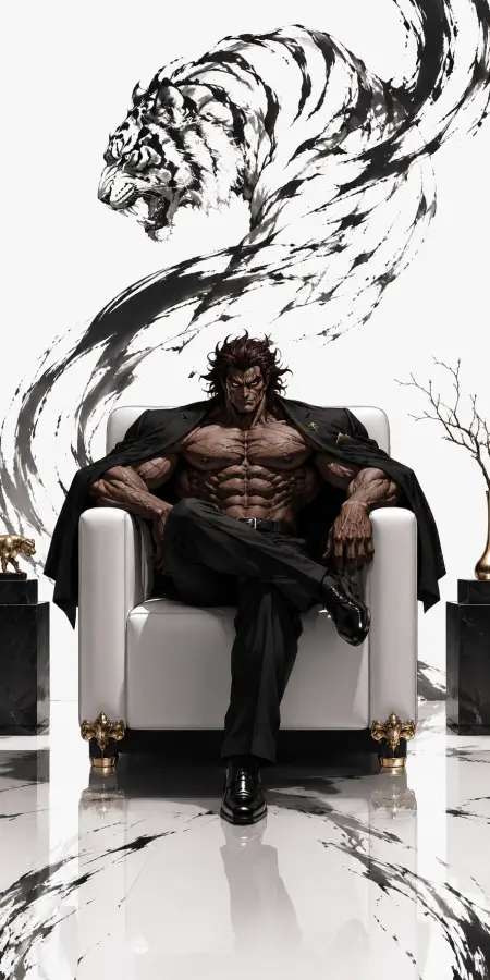 “Yujiro Hanma — Even Tigers Bow Before The King.” 4K wallpaper for desktop and mobile - Pixbee