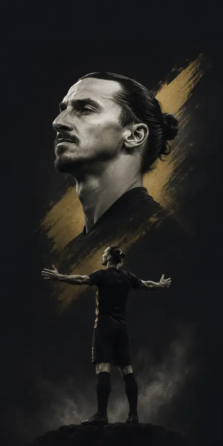 “Zlatan Ibrahimović — Built Different. Remembered Forever.” 4K wallpaper for desktop and mobile - Pixbee